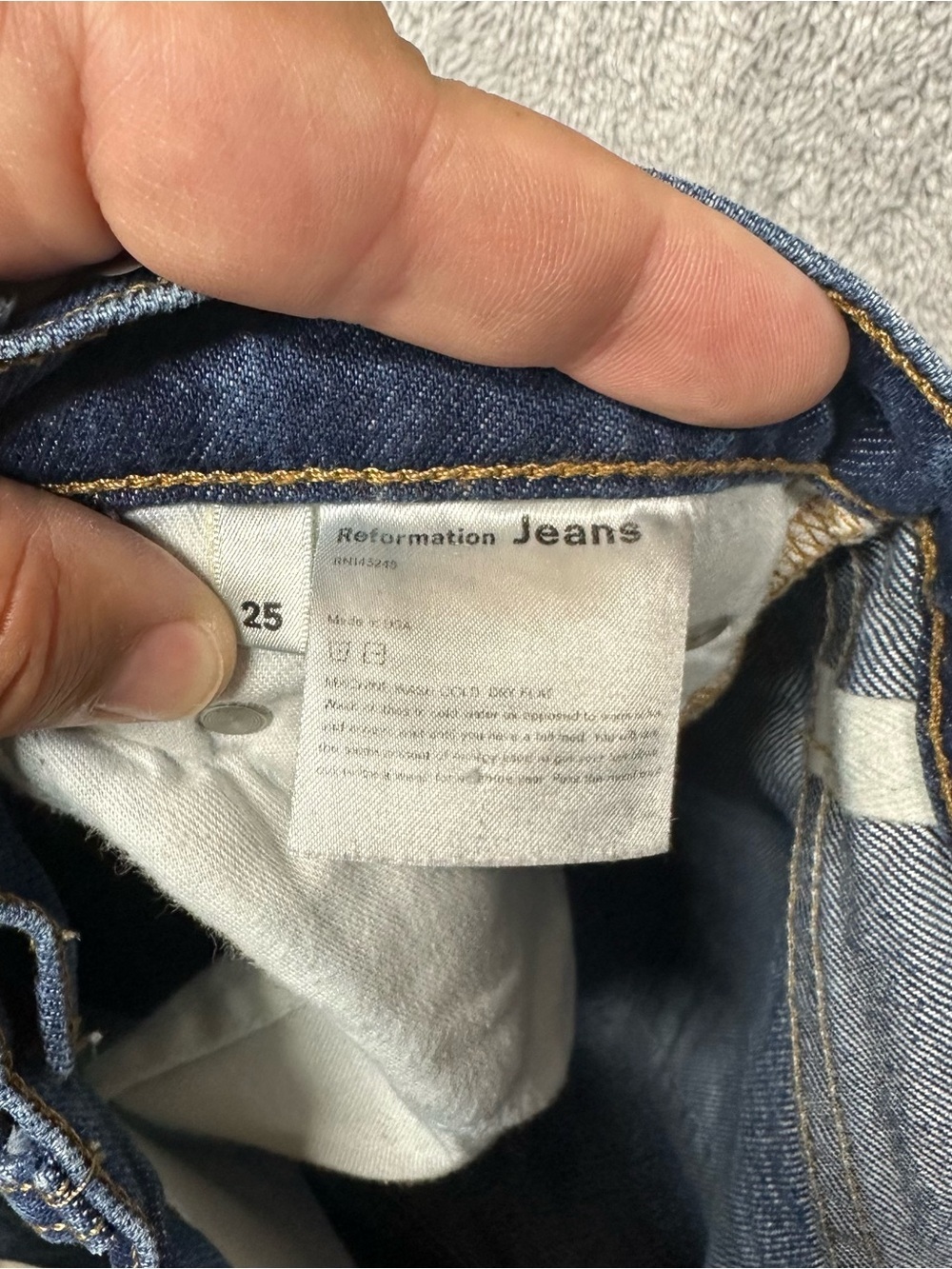 Reformation Julia High Cigarette Jeans Women’s Size 25 Flores Wash Made in USA - Picture 8 of 10